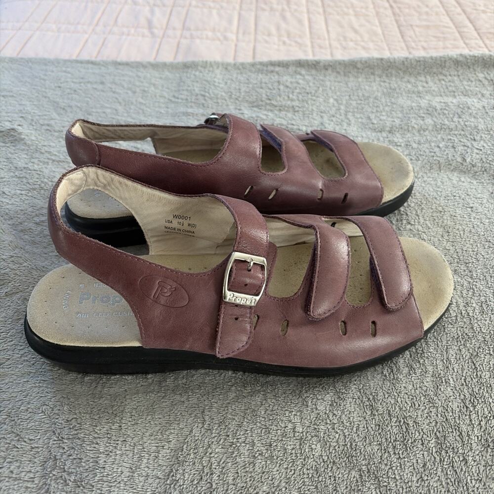 Propet Women's W0001 Breeze Walker Mauve Open Toe Slingback Sandals 10.5 Support